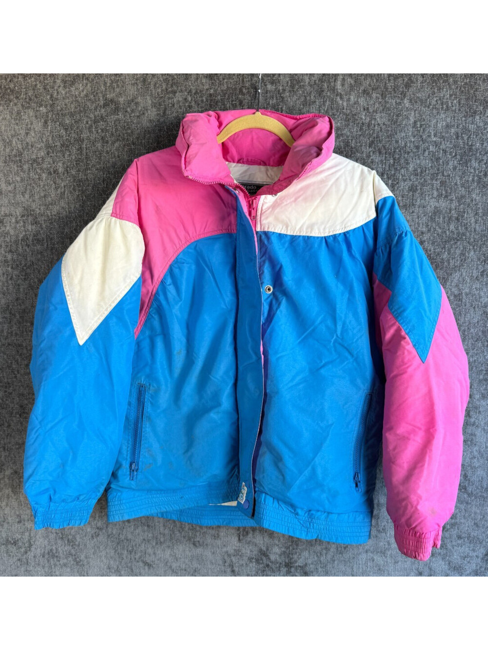 Vintage Colorado Classics by Gerry Down Ski Jacket Womens Medium Large Pink Blue